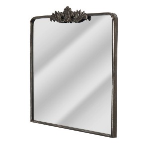 Head West 29" x 37" Ornate Metal Accent Wall Mirror Antique Bronze: Rectangular, No Assembly, Includes Mount Hardware - 1 of 4
