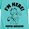 Girls' - Garfield - I'm Here Youre Welcome Fitted Short Sleeve Graphic T-Shirt - 2 of 4
