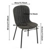 VYNXARIA Dark Grey Faux Leather Dining Chairs Set of 4,Mid-Century Modern Upholstered PU Leather Chairs,for Kitchen Dining Room - 3 of 4