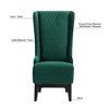Grungis Velvet Accent Chairs with Soft Padded and Wooden Legs,Living Room Chairs with High-Back,Comfy Chairs for Living Room,Bedroom - 4 of 4
