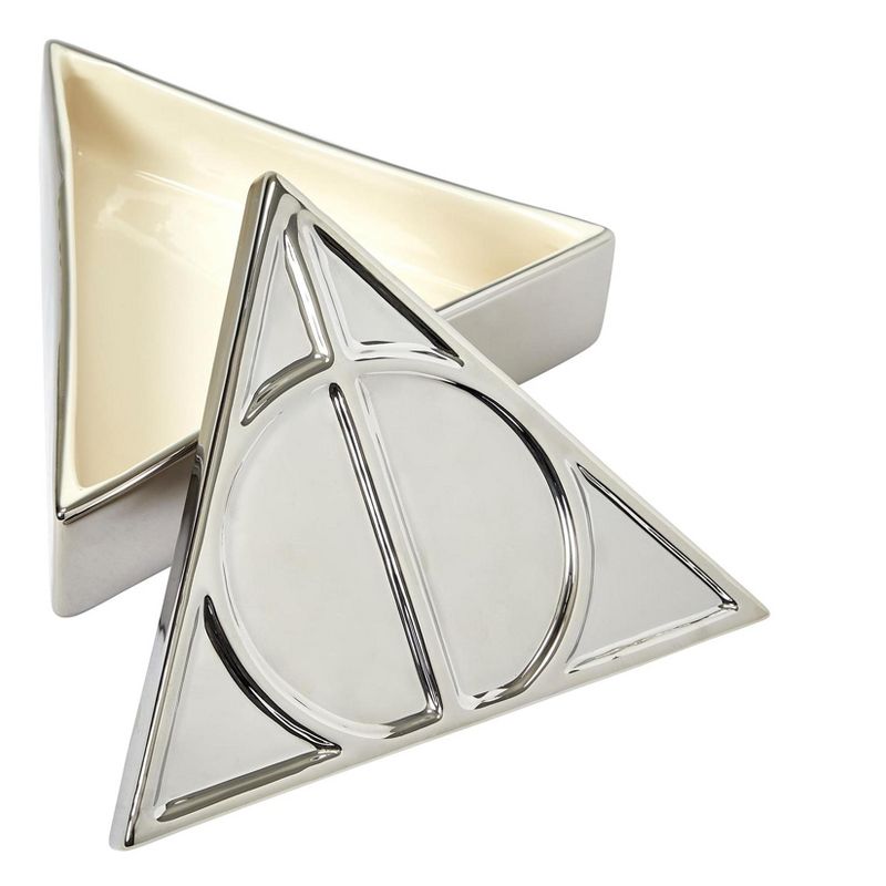 Seven20 Harry Potter Deathly Hallows Symbol Silver Storage Box | 7.5 x 6.5 Inches, 3 of 8