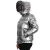 Spire By Galaxy Women's Full Zip Heavyweight Bubble Jacket With Detachable Faux Fur Hood - 2 of 4