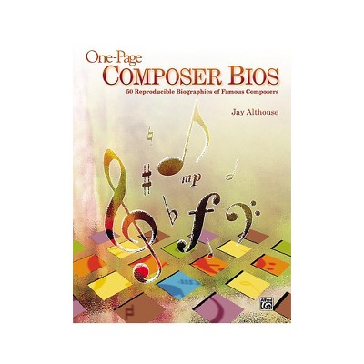 Alfred One-Page Composer Bios - 50 Reproducible Biographies of Famous Composers (Book)