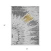 Gray Silver And Charcoal Abstract Washable Indoor Outdoor Area Rug - 3 of 4