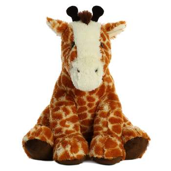 Aurora Medium Giraffe Cuddly Stuffed Animal Brown 12"
