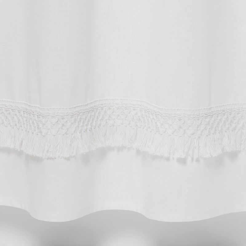 Macram&#233; Fringe Shower Curtain Cream - Threshold&#8482;, 4 of 10