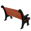Department 56 Accessory 1.5 Inch Red Wrought Iron Park Bench General Village Christmas Village Accessories - 2 of 2