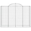 vidaXL Arched Gabion Basket 78.7"x19.7"x55.1"/63" - Durable Galvanized Iron Garden Barrier - Stable Stone Cage - 3 of 4