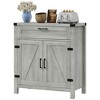 NicBex Farmhouse 2-Doors Sideboard,Kitchen Storage Cabinets with 2 Barn Doors and Drawer for Kitchen,Living room,and Dining Room - 2 of 4