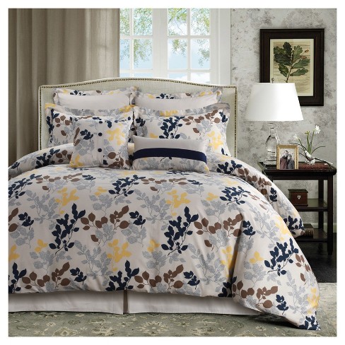 Barcelona 300tc Cotton Percale Printed Oversize Duvet Set 5pc