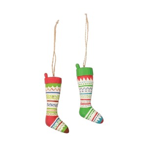 Gallerie II Xmas Stocking Handmade Christmas Xmas Ornament Set of 2 - 1 of 1