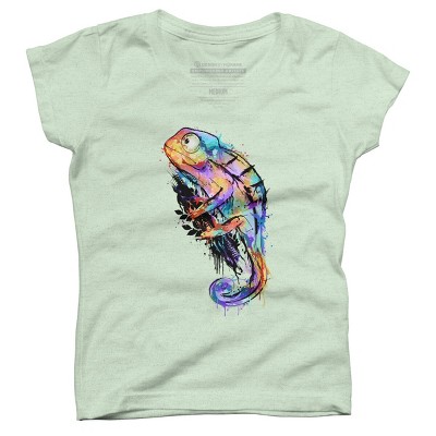 Girl's Design By Humans chameleon By alnavasord T-Shirt