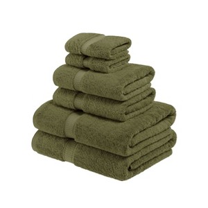Luxury Cotton Heavyweight Ultra-Plush 6 Piece Towel Set by Blue Nile Mills - 1 of 4