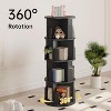 Aoxun Rotating Bookcase for Bedroom, Living Room, Study Room, 4 Tier - 4 of 4