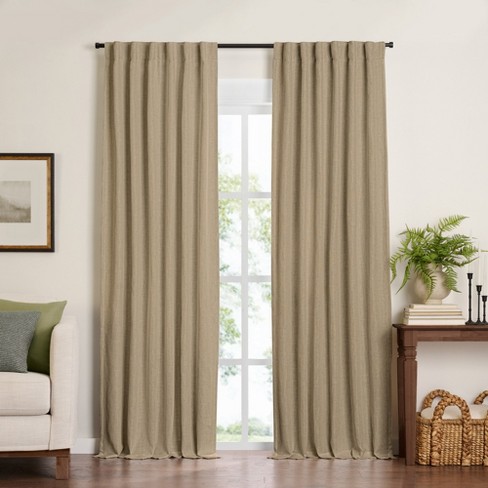 Harrow Solid Texture Blackout Single Window Curtain Panel - 52