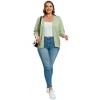 Clearlove Knit Cardigan for Plus Size  Women Open Front Button Lightweight Sweaters V Neck Loose 3/4 Sleeve Cardigans Outwear - 4 of 4