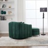 Velvet Oversized Swivel Accent Barrel Chair with Ottoman and 3 Pillows with Storage for Living Room, Bedroom, Lounge - 4 of 4