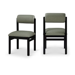 Meridian Furniture,Roundhill Vegan Leather Upholstered Dining Chair, Set of 2 - 1 of 4