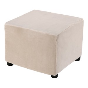 Unique Bargains Elastic Living Room Bedroom Square Foot Stool Cover - 1 of 4