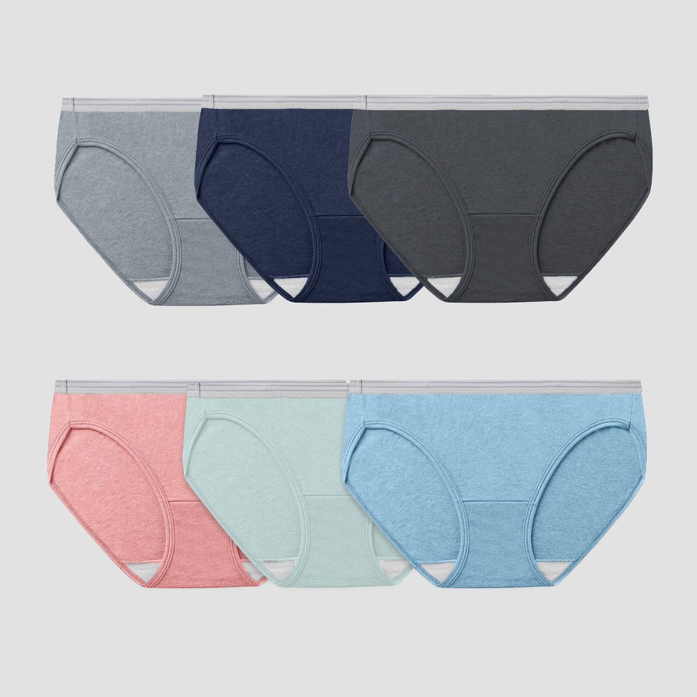 Fruit of the Loom Women's 6pk Cotton Bikini Underwear - Colors May Vary 6