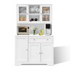 68 Inch Kitchen Pantry Cabinet, Freestanding Kitchen Hutch Cabinet with Wine Rack, Drawer and Door Shelves - 3 of 4