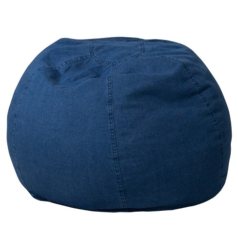 Flash Furniture Small Denim Refillable Bean Bag Chair for Kids and Teens 