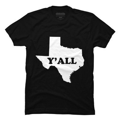 Men's Design By Humans Texas Y'all By spookydooky T-Shirt