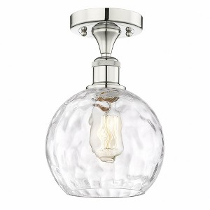 Athens Water Glass - 1 Light Semi-Flush Mount In Industrial Style-10.75 Inches Tall and 8 Inches Wide - 1 of 1