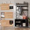 Hall Tree with Storage Bench & Coat Rack, Modern 5-in-1 Entryway Organizer with 17 Hooks, 2 Drawers & Shoe Storage, Freestanding Furniture - 3 of 4