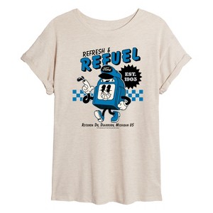Women's - Ford - Ford Refresh Refuel Oversized Graphic T-Shirt - 1 of 4