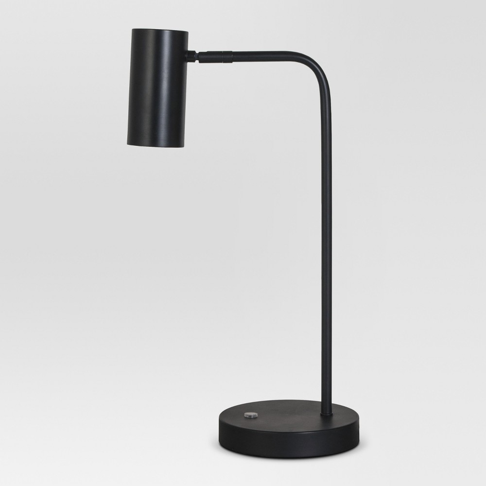 Photos - Floodlight / Street Light Dean Desk Lamp Black  - Threshold™(Includes LED Light Bulb)