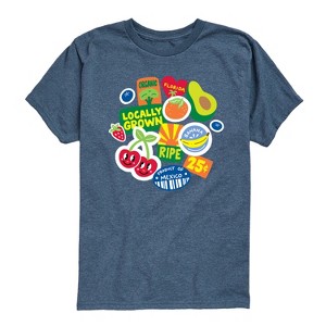 Boys' - Instant Message - Fruit Stamps Short Sleeve Graphic T-Shirt - 1 of 4