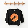 The Juniper Shop Watercolor Witch On Broom Toddler Graphic Sweatshirt - 2 of 3