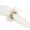 Saro Lifestyle Saro Lifestyle Pearl Design Table Napkin Rings (Set of 4), Ivory, - 3 of 4