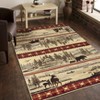 Multi Lodge Area Rug 5 ft. 3 in. x 7 ft. 3 in. ¨C Cream Rustic Cabin Accent Rug, Durable Non-Shedding Carpet, 100% Polypropylene - Nertpow - 2 of 4