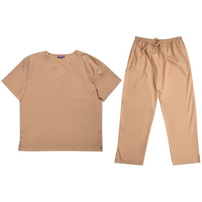 Tropi Mens Scrub Sets - Four Pocket Medical Scrubs Uniform (V-Neck with Cargo Pant)