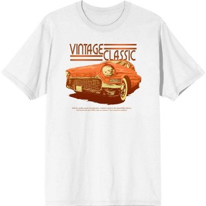 Car Fanatic Orange Vintage Car Crew Neck Short Sleeve Adult T-shirt - 1 of 2