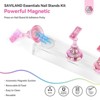 Saviland Pro Press-On Display: 3-Pc 1.2N Magnetic Stands w/40 Reusable Silicone Pads - Salon-Grade Nail Artistry System - 2 of 4