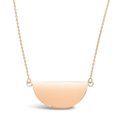 SHINE by Sterling Forever Sterling Silver Half Circle Pendant Necklace