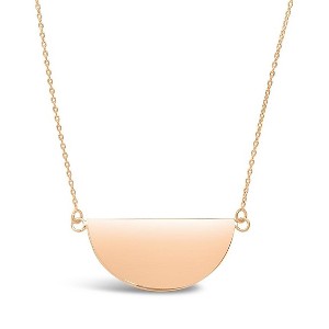 SHINE by Sterling Forever Sterling Silver Half Circle Pendant Necklace - 1 of 4