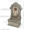 Sunnydaze Enchanting Estate Polyresin Flat Back Floor Outdoor Wall Fountain for the Patio, Deck, or Yard - 27" - Gray - 3 of 4