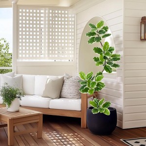 COZONY 5/6/7FT Artificial Fiddle Leaf Fig Tree in Sphere Planter, Faux Rubber Plant for Indoor Decor - 1 of 4