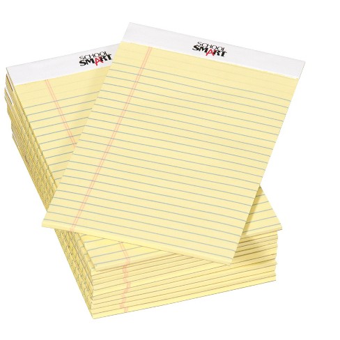 Mead Canary Junior Legal Pads 5 x 8 Inch 4 Pack 50 Sheets 2 Pack 59382 
