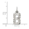 Black Bow Jewelry Sterling Silver, Varsity Collection, Small D/C Pendant, Number 8 - 3 of 4