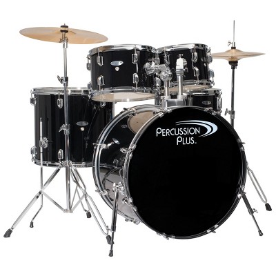  Percussion Plus Drums 5pc Drum Set - Black 