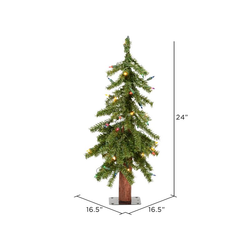 Vickerman Natural Alpine Artificial Christmas Tree, 3 of 6