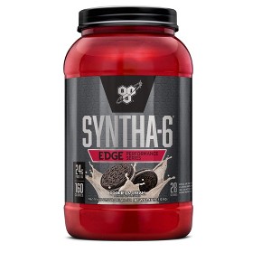 BSN SYNTHA-6 Edge Protein Powder, with Hydrolyzed Whey, Micellar Casein, Milk Protein Isolate, Low Sugar, 24g Protein, Cookies N Cream, 28 Servings - 1 of 4