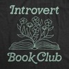 Womens Introvert Book Club T Shirt Funny Cute Book Worm Reading Lovers Tee For Ladies - Crazy Dog Women's T Shirt - 2 of 4