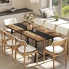 HOMCOM Industrial Dining Table for 8 People, 70.9" Long Rectangular Kitchen Table with Large Tabletop and Steel Legs for Dining Room, Rustic Brown - 2 of 4