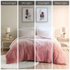Sapphtopaz Bedding Comforter Sets Long Fur Ombre Pattern Design Reversible Quilt Set - 4 of 4